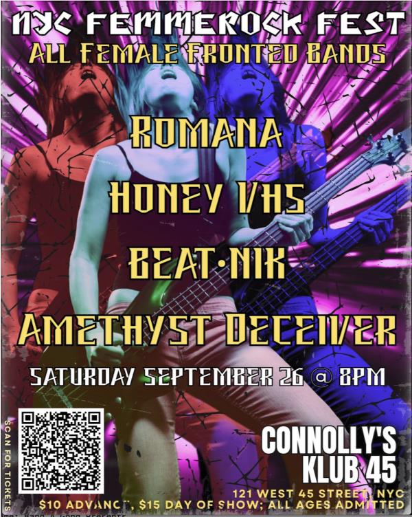 FEMMEROCK FEST w/Romana+Honey Vhs+BEAT•NIK+Amethyst Deceiver: 